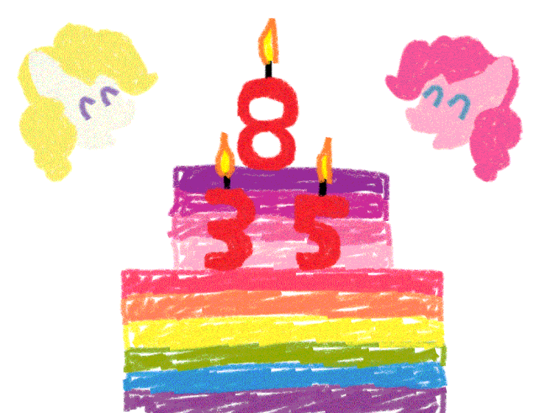1853351 35th Anniversary Animated Artist Yoshimon1 Birthday Cake Cake Crayon Effect Doodle Duo Earth Pony Female Floating Head Food Gif Happy Birthday Mlp Fim Mare Mlp Fim S Eighth Anniversary Pegasus Pinkie Pie Pony 115 pictures of gif animation. gif happy birthday mlp fim mare mlp