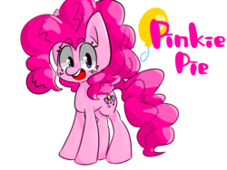 Size: 1280x960 | Tagged: safe, artist:temmie-kun, artist:temmie720, pinkie pie, earth pony, pony, g4, balloon, cute, diapinkes, female, mare, open mouth, simple background, solo, transparent background