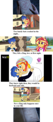 Size: 1000x2270 | Tagged: safe, artist:jake555555555, edit, flash sentry, sunset shimmer, equestria girls, g4, my little pony equestria girls: legend of everfree, comic, female, hotel transylvania, male, ship:flashimmer, shipping, straight
