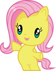 Size: 3000x3764 | Tagged: safe, artist:cloudy glow, fluttershy, pegasus, pony, g4, chibi, cute, cutie mark crew, female, high res, shyabetes, simple background, solo, toy, transparent background