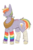 Size: 1024x1536 | Tagged: safe, artist:little-macrophage, oc, oc only, oc:apple sorbet, earth pony, pony, bandage, clothes, female, freckles, horse collar, mare, offspring, parent:big macintosh, parent:rainbow dash, parents:rainbowmac, rainbow hair, rainbow socks, simple background, socks, solo, striped socks, transparent background, unshorn fetlocks