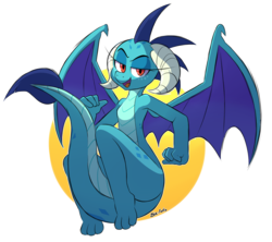 Size: 2000x1775 | Tagged: safe, artist:sapphireliz, princess ember, dragon, g4, commission, dragoness, female, looking at you, open mouth, signature, simple background, solo, transparent background