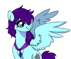 Size: 877x728 | Tagged: safe, artist:evergreen-gemdust, oc, oc only, oc:wolf heart, pegasus, pony, female, mare, simple background, solo, white background