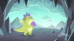 Size: 1920x1080 | Tagged: safe, screencap, sludge (g4), spike's fake mother, dragon, father knows beast, g4, egg, spike's egg