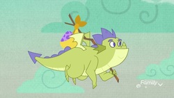 Size: 1920x1080 | Tagged: safe, screencap, sludge (g4), dragon, pony, father knows beast, g4, bindle, egg, hobo, male, solo