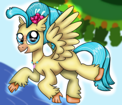 Size: 2300x2000 | Tagged: safe, artist:artistathefilly, princess skystar, classical hippogriff, hippogriff, g4, my little pony: the movie, flying, high res