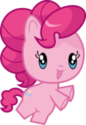 Size: 3000x4360 | Tagged: safe, artist:cloudy glow, pinkie pie, earth pony, pony, g4, chibi, cute, cutie mark crew, diapinkes, female, simple background, solo, toy, transparent background