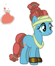 Size: 967x1140 | Tagged: safe, artist:020starverse020, meadowbrook, earth pony, pony, g4, bubble, cute, cutie mark, female, mare, meadowcute, missing accessory, potion, simple background, solo, transparent background