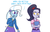 Size: 1700x1080 | Tagged: safe, artist:widowmakerdaily, trixie, series:widowmaker daily, equestria girls, g4, book, equestria girls-ified, grammar error, implied mane six, overwatch, ponytail, unamused, widowmaker