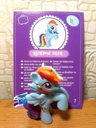 Size: 1620x2160 | Tagged: safe, rainbow dash, pony, g4, official, blind bag, blind bag card, irl, merchandise, photo, toy, wave 3