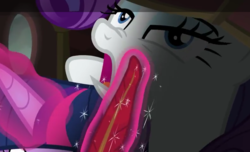 Size: 791x480 | Tagged: safe, screencap, rarity, twilight sparkle, alicorn, pony, g4, gauntlet of fire, cropped, feather, female, lidded eyes, magic, magic aura, mare, open mouth, out of context, pre sneeze, sneezing, twilight sparkle (alicorn)
