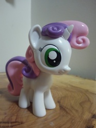 Size: 4160x3120 | Tagged: safe, photographer:apex soundwave, sweetie belle, pony, unicorn, g4, collectible, female, filly, funko, irl, mare, photo, small, solo, toy, vinyl collectible, vinyl figure