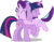 Size: 10000x7780 | Tagged: safe, artist:famousmari5, starlight glimmer, twilight sparkle, alicorn, pony, unicorn, g4, uncommon bond, absurd resolution, cute, duo, duo female, eyes closed, female, glimmerbetes, happy, hug, open mouth, simple background, smiling, teacher and student, transparent background, twiabetes, twilight sparkle (alicorn), vector