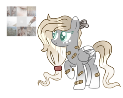 Size: 2991x2386 | Tagged: safe, artist:milkteasour, artist:tigerblade14, oc, oc only, pegasus, pony, bandaid, base used, female, high res, mare, moodboard, simple background, solo, transparent background