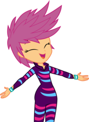 Size: 3000x4100 | Tagged: safe, artist:cloudy glow, scootaloo, equestria girls, equestria girls specials, g4, my little pony equestria girls: better together, my little pony equestria girls: forgotten friendship, .ai available, clothes, cute, cutealoo, eyes closed, female, open mouth, show stopper outfits, simple background, solo, transparent background, vector