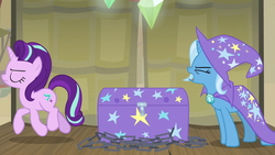 Size: 1280x720 | Tagged: safe, screencap, starlight glimmer, trixie, pony, g4, road to friendship, angry