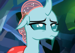 Size: 1022x720 | Tagged: safe, screencap, ocellus, changedling, changeling, g4, what lies beneath, cropped, female, nightmare cave, solo, unamused