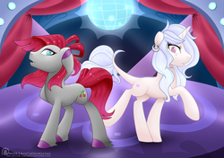 Size: 5069x3559 | Tagged: safe, artist:raspberrystudios, oc, oc only, pony, disco ball, drag queen, pose, stage