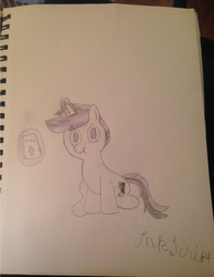 Size: 2448x3156 | Tagged: safe, artist:inky scroll, oc, oc only, oc:inky scroll, pony, unicorn, high res, male, sketch, solo, traditional art