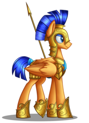 Size: 1597x2201 | Tagged: safe, artist:nightpaint12, flash sentry, pony, g4, armor, male, royal guard, simple background, solo, spear, transparent background, weapon