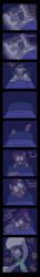 Size: 1001x6860 | Tagged: safe, artist:crazynutbob, cheese sandwich, pinkie pie, pony, g4, bed, comic, crawling, creepy, creepy smile, dark, fear, head tilt, miraculous ladybug, night, pillow, reference, screaming, shrunken pupils, sleep talking, sleeping, smiling, sweat, wall eyed