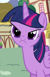 Size: 427x655 | Tagged: safe, edit, edited screencap, screencap, twilight sparkle, alicorn, pony, g4, pinkie pride, >:c, angry, cropped, cute, female, frown, madorable, mare, reaction image, solo, twiabetes, twilight sparkle (alicorn), twilight sparkle is not amused, unamused