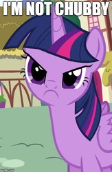 Size: 427x655 | Tagged: safe, edit, edited screencap, editor:twi clown, screencap, twilight sparkle, alicorn, pony, g4, pinkie pride, angry, chubby, cropped, cute, denial, female, image macro, inverted mouth, madorable, meme, reaction image, solo, text, twiabetes, twilight sparkle (alicorn)