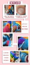 Size: 2826x5933 | Tagged: safe, artist:caibaoreturn, rainbow dash, pony, comic:pony washing instructions, g4, chinese, female, irl, photo, plushie