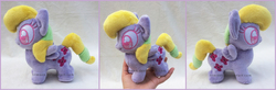 Size: 2277x743 | Tagged: safe, artist:lilmoon, oc, oc:summer violet, pegasus, pony, chibi, female, irl, mare, photo, plushie, solo