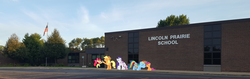 Size: 5067x1598 | Tagged: safe, apple bloom, applejack, rainbow dash, rarity, scootaloo, sweetie belle, earth pony, pony, g4, hoffman estates, illinois, irl, lincoln prairie school, photo, ponies in real life