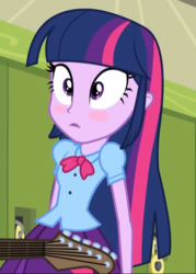 Size: 457x640 | Tagged: safe, screencap, twilight sparkle, alicorn, equestria girls, g4, my little pony equestria girls: rainbow rocks, blushing, cropped, female, twilight sparkle (alicorn)