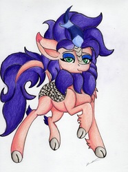 Size: 2435x3265 | Tagged: safe, artist:luxiwind, oc, oc only, oc:medley drizzle, kirin, female, high res, solo, traditional art