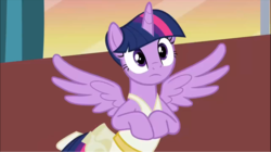 Size: 1235x694 | Tagged: safe, screencap, twilight sparkle, alicorn, pony, a royal problem, g4, adorkable, ballerina, clothes, cute, dork, female, solo, spread wings, tutu, twilarina, twilight sparkle (alicorn), wings