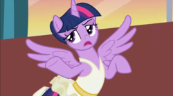 Size: 1233x692 | Tagged: safe, screencap, twilight sparkle, alicorn, pony, a royal problem, g4, ballerina, clothes, female, lidded eyes, open mouth, solo, spread wings, tutu, twilarina, twilight sparkle (alicorn), unamused, wings