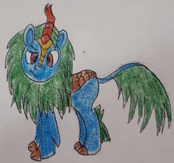 Size: 1141x1069 | Tagged: safe, artist:rapidsnap, oc, oc only, oc:blue lagoon, kirin, solo, traditional art