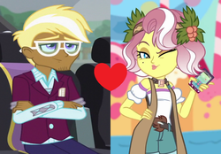 Size: 1026x714 | Tagged: safe, edit, edited screencap, editor:jdueler11, screencap, trenderhoof, vignette valencia, equestria girls, equestria girls specials, g4, my little pony equestria girls: better together, my little pony equestria girls: friendship games, my little pony equestria girls: rollercoaster of friendship, cellphone, crack shipping, cropped, female, heart, male, one eye closed, phone, shipping, shipping domino, straight, trenette, wink