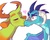 Size: 2500x2000 | Tagged: safe, artist:canisrettmajoris, princess ember, thorax, changedling, changeling, dragon, g4, blushing, changeling x dragon, dragon lord ember, dragoness, eyes closed, female, heart, high res, interspecies, king thorax, kissing, male, ship:embrax, shipping, simple background, smiling, straight, tsundember, tsundere, white background