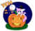 Size: 4049x3607 | Tagged: safe, artist:mimihappy99, oc, oc only, bat pony, pony, advertisement, auction, chibi, commission, female, halloween, hat, heart eyes, holiday, jack-o-lantern, mare, moon, night, pumpkin, simple background, solo, transparent background, wingding eyes, witch hat, your character here