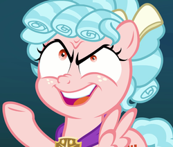 Size: 1175x998 | Tagged: safe, screencap, cozy glow, pegasus, pony, g4, school raze, cozy glow is best facemaker, cropped, evil, evil face, evil grin, faic, female, filly, foal, grin, pure concentrated unfiltered evil of the utmost potency, smiling, solo
