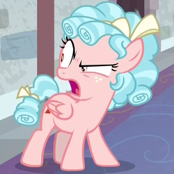 Size: 563x563 | Tagged: safe, screencap, cozy glow, pony, g4, school raze, angry, bow, cozy glow is not amused, cropped, female, filly, foal, raised eyebrow, solo