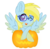 Size: 2338x2275 | Tagged: safe, artist:php150, oc, oc only, oc:cloud cuddler, pegasus, pony, crossed hooves, ear fluff, female, glasses, halloween, high res, holiday, jack-o-lantern, one eye closed, open mouth, pegasus oc, pumpkin, simple background, solo, transparent background, ych result