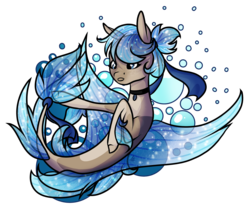 Size: 2697x2240 | Tagged: safe, artist:oneiria-fylakas, oc, oc only, oc:emily, pony, seapony (g4), female, high res, simple background, solo, transparent background