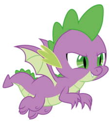 Size: 4049x4439 | Tagged: safe, artist:dragonchaser123, spike, dragon, father knows beast, g4, absurd resolution, flying, male, simple background, solo, transparent background, vector, winged spike, wings