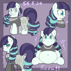 Size: 3292x3302 | Tagged: safe, artist:braffy, coloratura, earth pony, pony, g4, my little pony: friendship is magic, the mane attraction, adorafatty, belly, belly button, butt, chubby, cute, fat, female, high res, japanese, mare, plot, rara, rolloratura