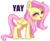 Size: 400x325 | Tagged: safe, artist:riouku, fluttershy, pegasus, pony, g4, cheering, cute, eyes closed, female, flutteryay, mare, shyabetes, simple background, smiling, solo, transparent background, wings, yay