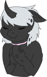 Size: 566x936 | Tagged: safe, artist:neoncel, oc, oc only, oc:silver lies, changeling, simple background, solo, transparent background, white changeling
