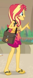 Size: 909x2100 | Tagged: safe, screencap, sunset shimmer, equestria girls, equestria girls specials, g4, my little pony equestria girls: better together, my little pony equestria girls: forgotten friendship, beach, clothes, cropped, feet, female, flip-flops, sandals, sarong, solo, swimsuit