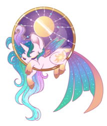 Size: 771x900 | Tagged: safe, artist:fuyusfox, princess celestia, alicorn, pony, g4, cloven hooves, colored wings, cute, cutelestia, eyes closed, female, gradient wings, mare, night, simple background, sleeping, solo, tail feathers, transparent background, unshorn fetlocks, watermark