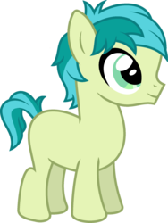 Size: 1484x1970 | Tagged: safe, artist:peternators, derpibooru exclusive, sandbar, earth pony, pony, g4, blank flank, colt, foal, male, simple background, solo, transparent background, younger