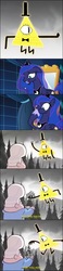 Size: 604x2584 | Tagged: safe, edit, edited screencap, screencap, princess luna, pony, a royal problem, g4, bill cipher, comic, gideon gleeful, gravity falls, male, nightmare, screencap comic, teeth